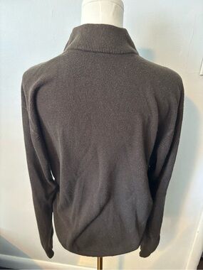 Men's Brown Turtleneck Sweater - Minimal Roll Neck